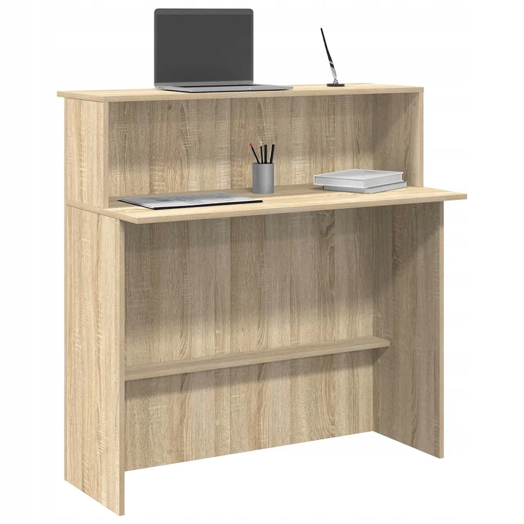 Reception desk Sonoma Oak 100x50x103,5 cm Structural wood Furniture color sonoma oak