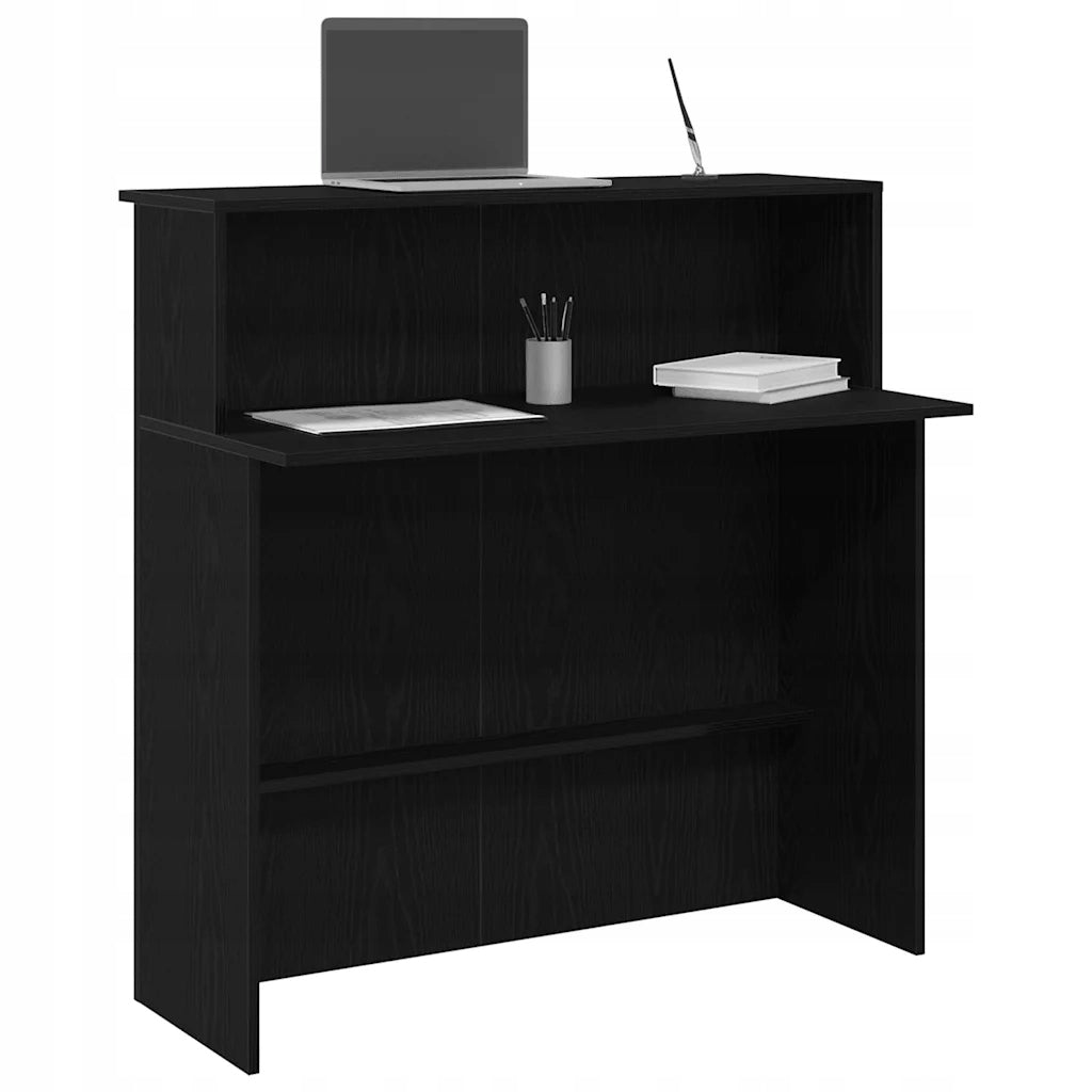 Reception desk black 100x50x103,5 cm Wood kl Furniture color black