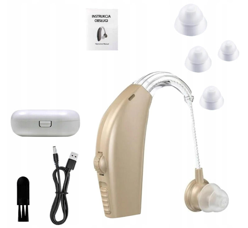 Rechargeable Behind-the-Ear Hearing Aid with Volume Control Medical device no