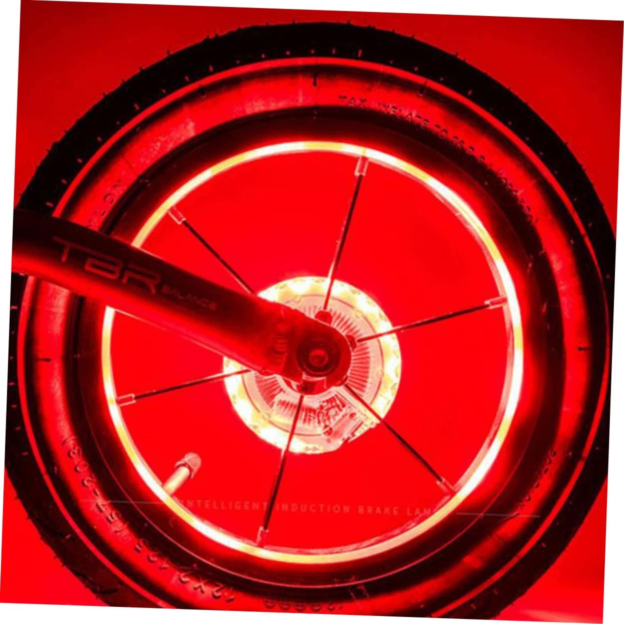 Rechargeable Bike Wheel Hub Lights, Waterproof LED Bicycle Light Packaging status original