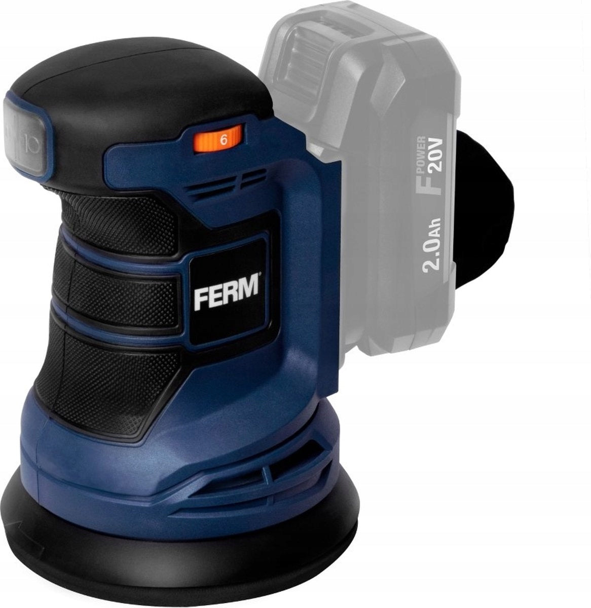 Rechargeable Eccentric Grinder FERM 125mm 20v + BATTERY + Charge Manufacturer code Szlifierka Mimośrodowa Akumulatorowa FERM AKU