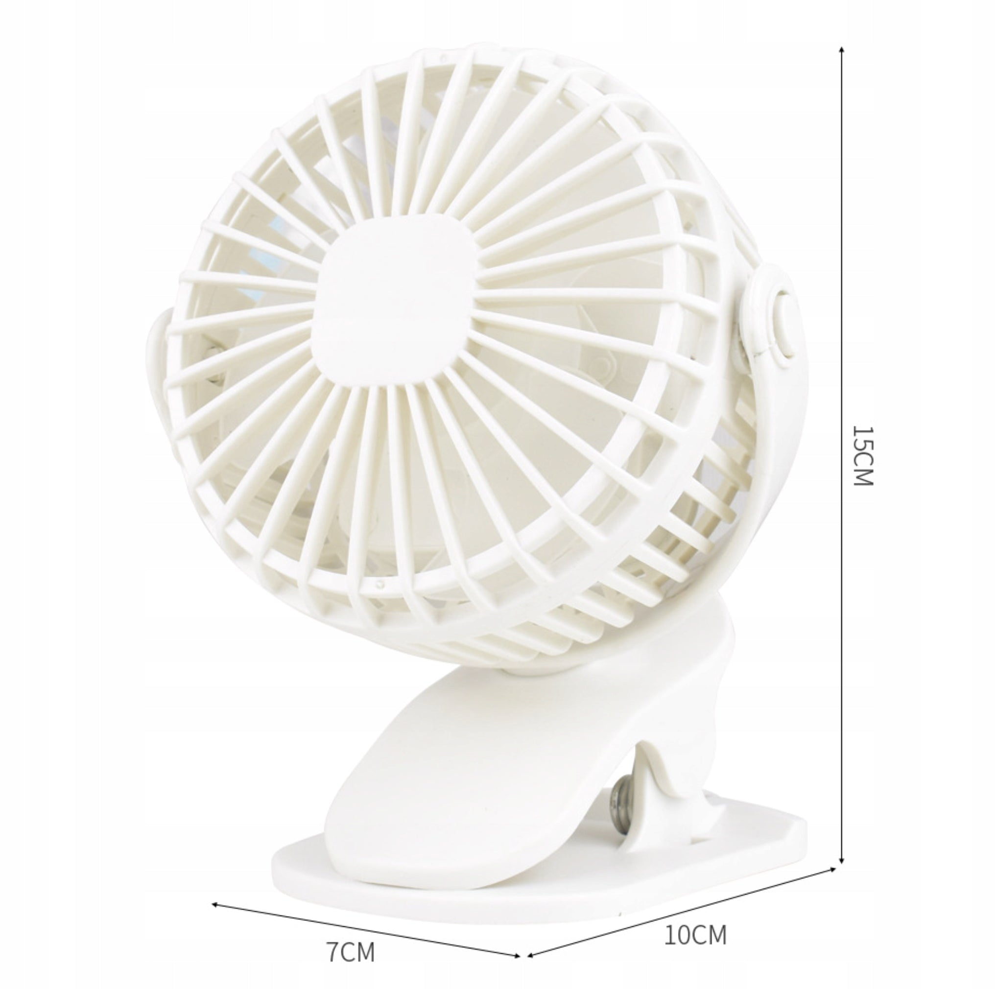 Rechargeable Fan for USB Clip Desk Quiet Small White Model Okazeo