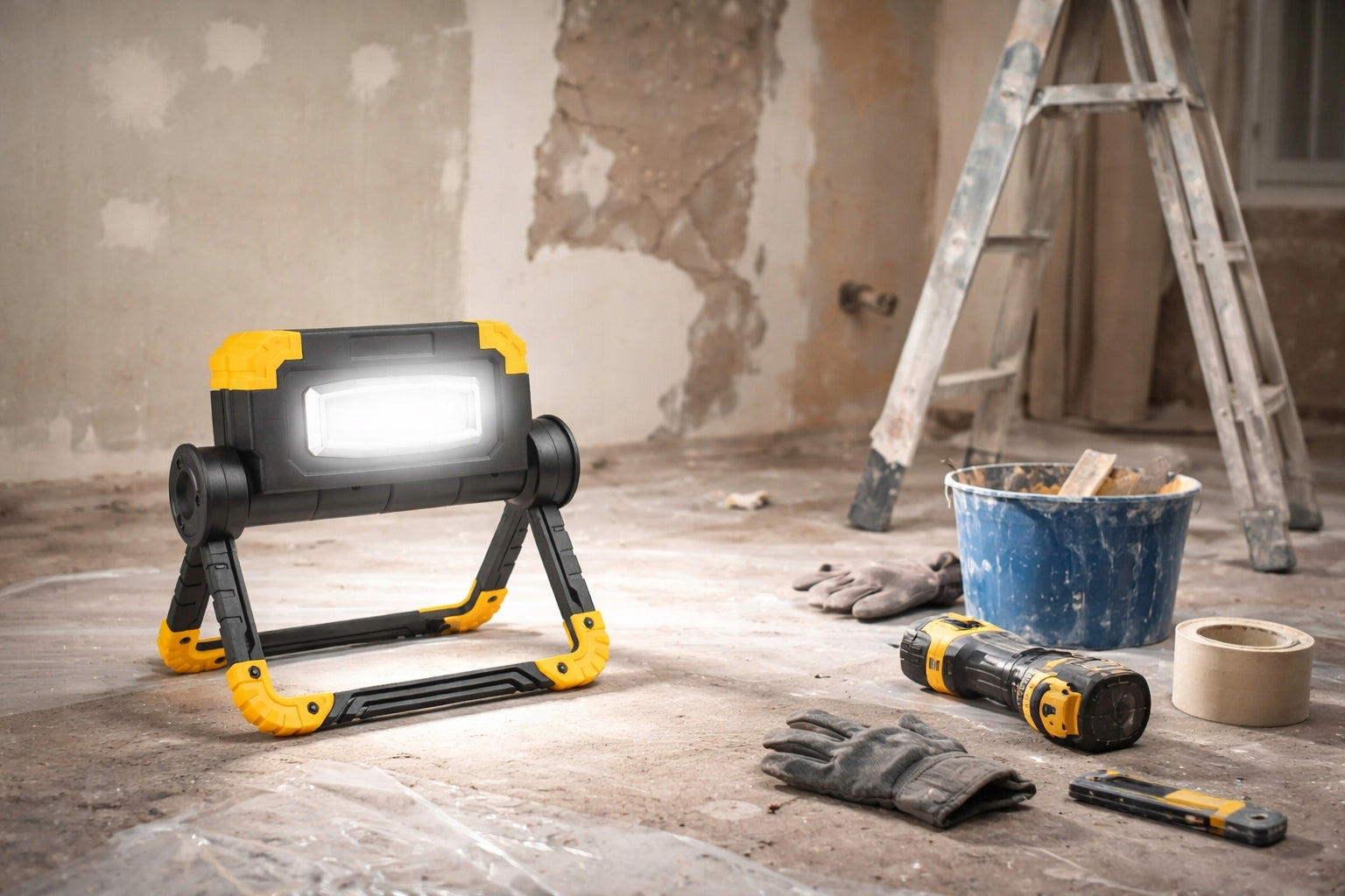 Rechargeable Flashlight Workshop 20W Floodlight Halogen Portable Length 20 cm