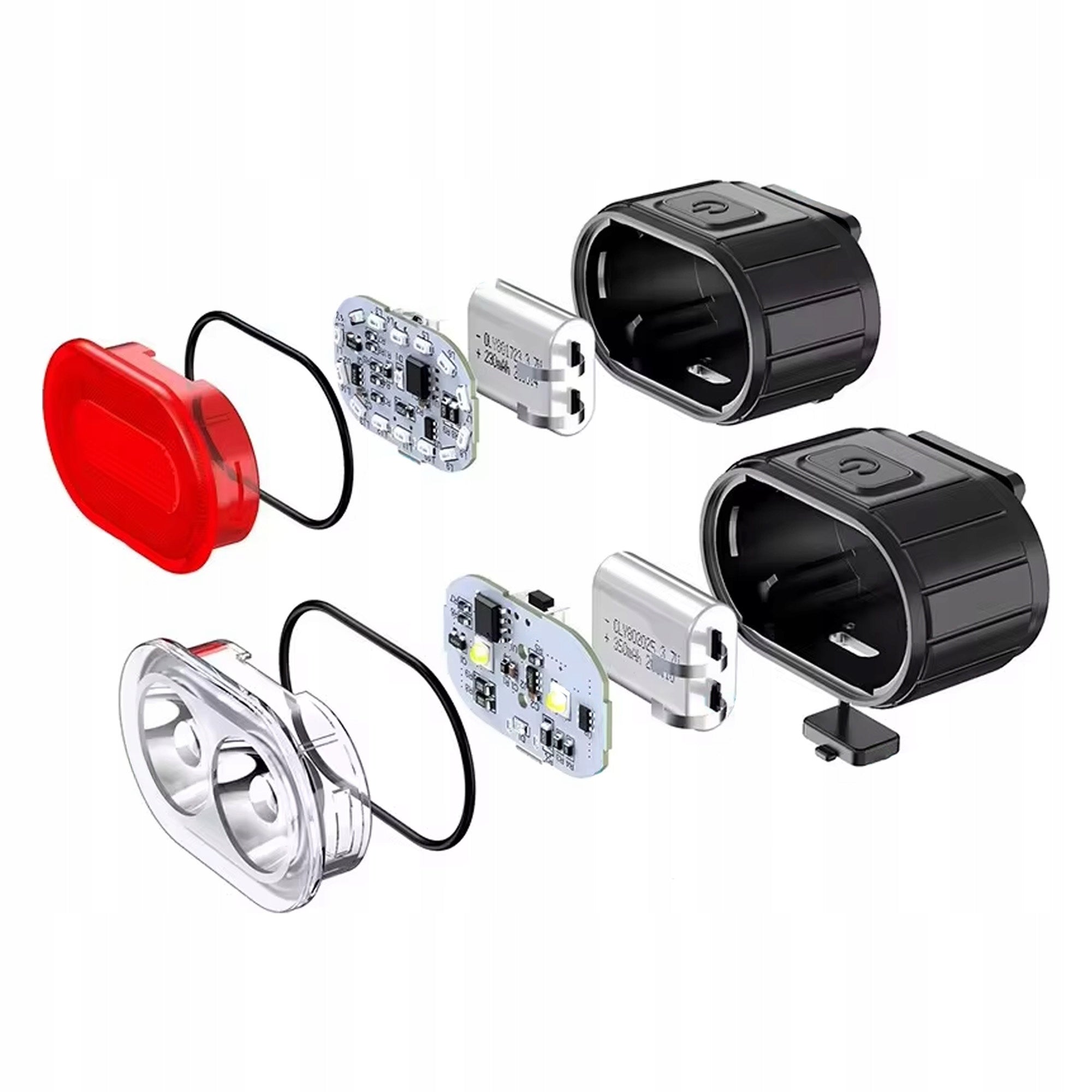 Rechargeable LED Bike Light USB FRONT REAR for Bike SET OF 2 Model AL_1001 - lampki rowerowe