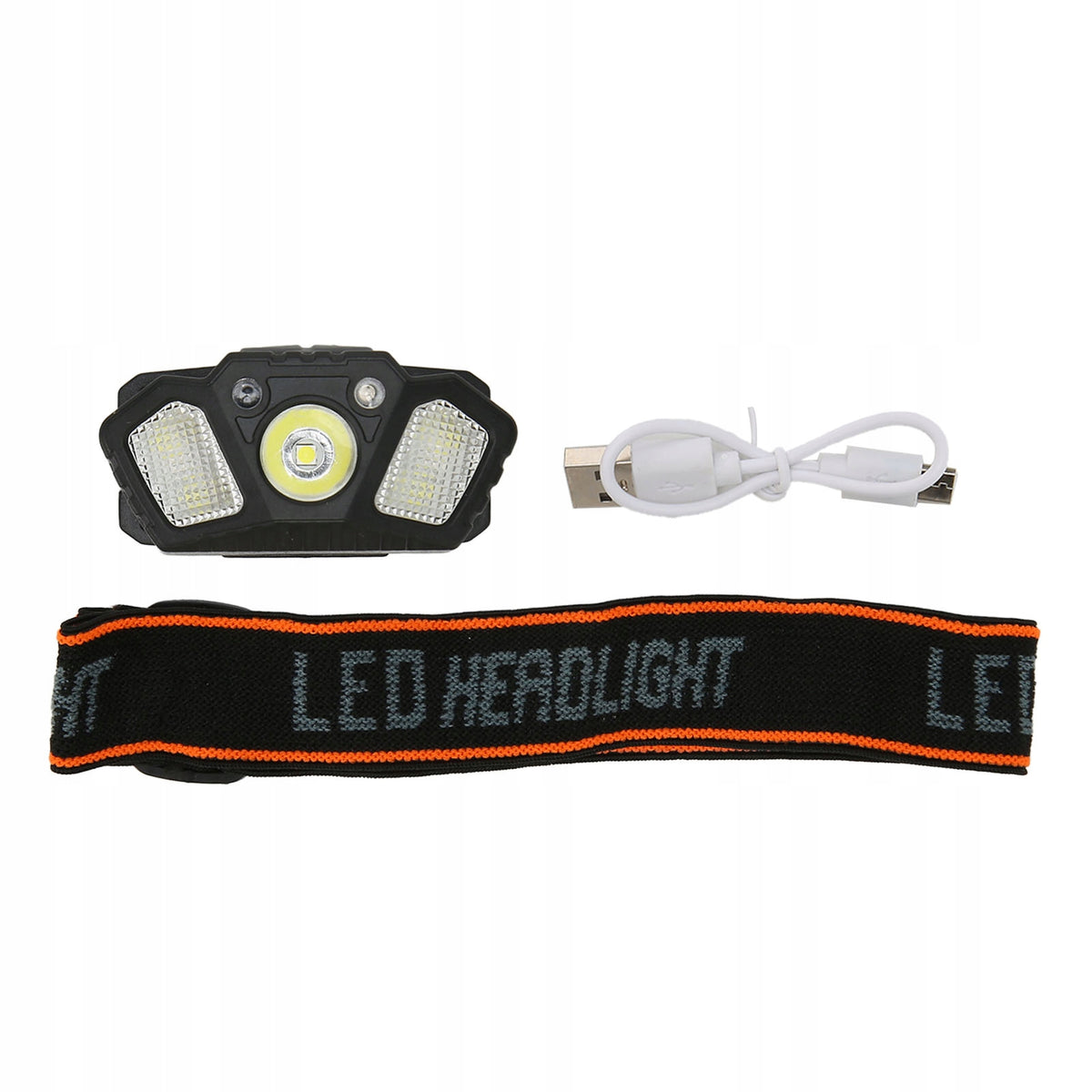 Rechargeable LED Headlamp, Bright, Lightweight Flashlight with UD