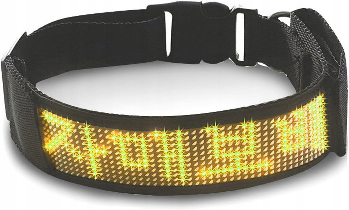Rechargeable LED Neckband, Attractive Programmable Halsband For