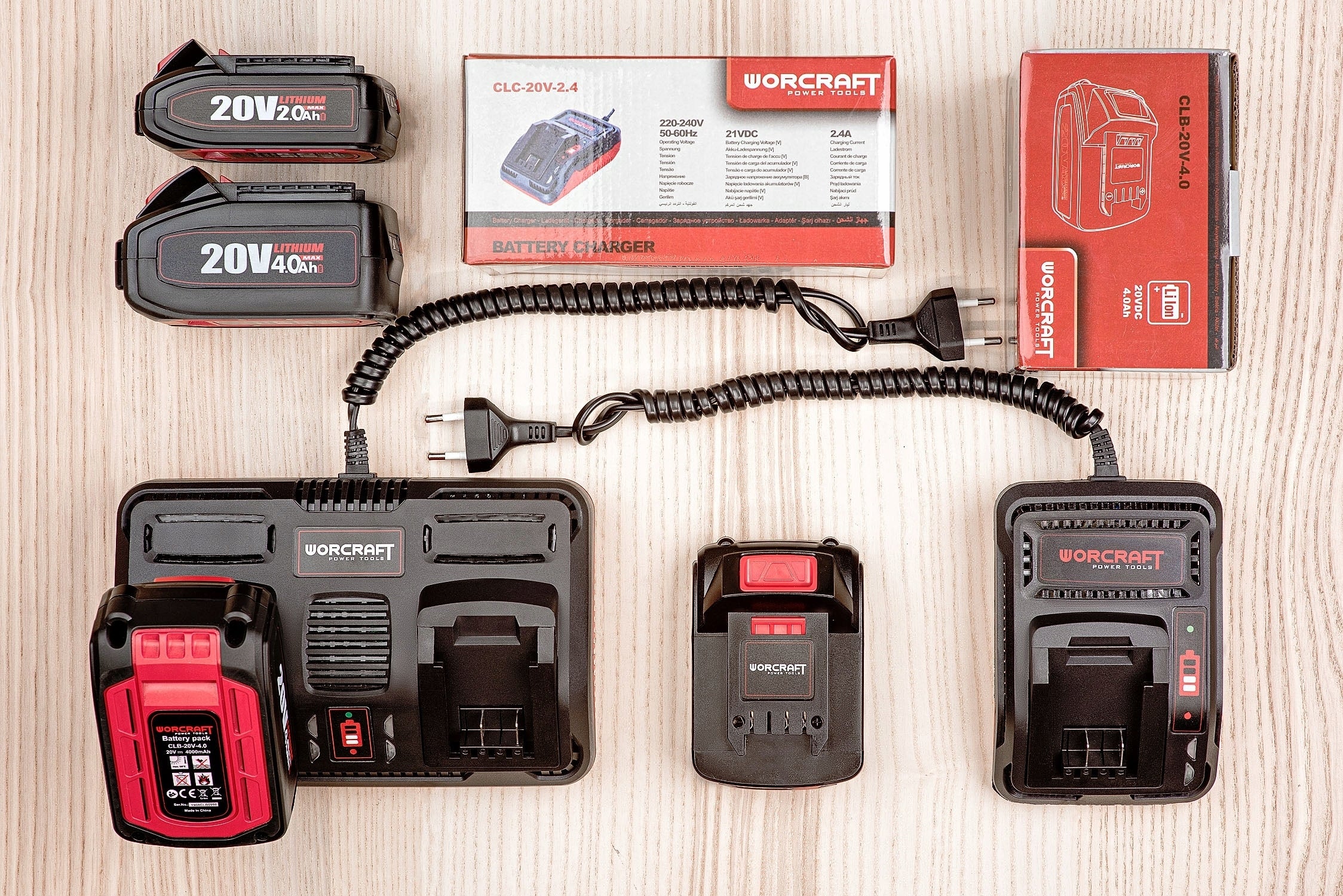 Rechargeable LI-ION Worcraft CLB-20V-6.0HC 20V 6000 mAh One For All Battery capacity 6 Ah