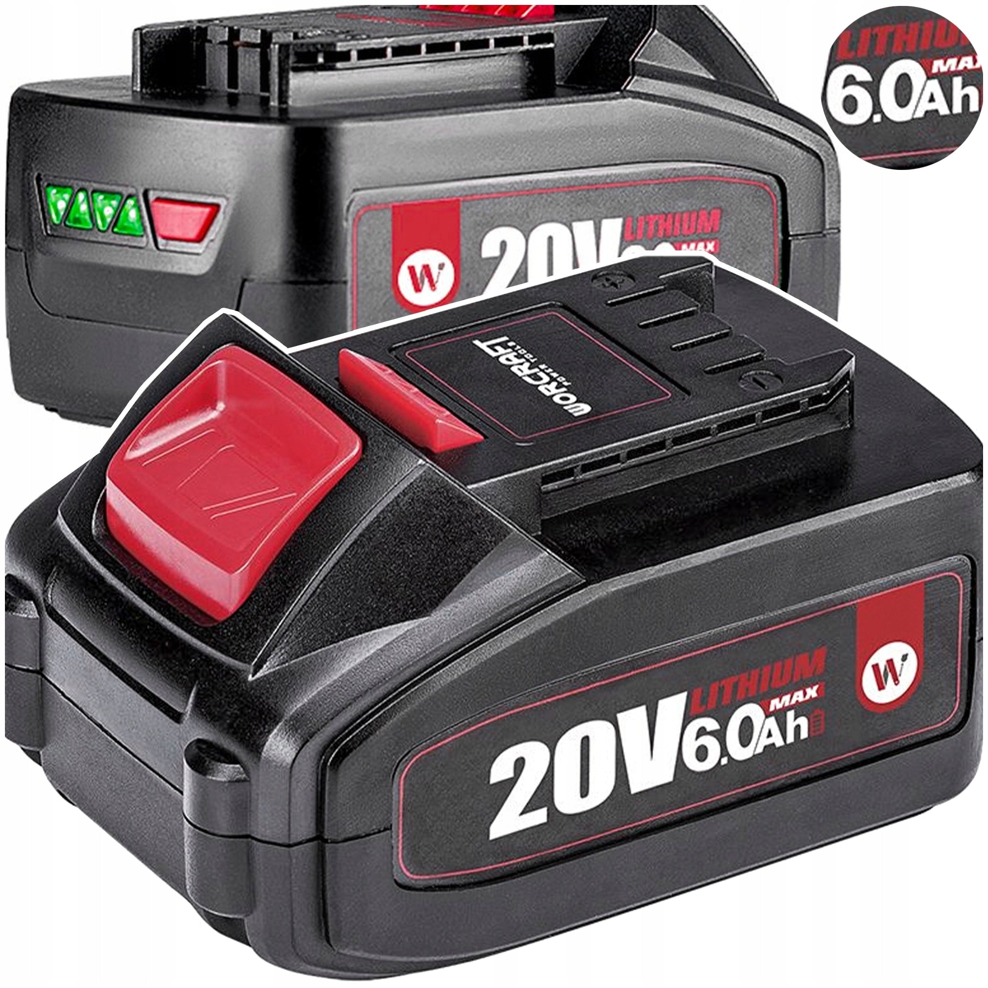 Rechargeable LI-ION Worcraft CLB-20V-6.0HC 20V 6000 mAh One For All