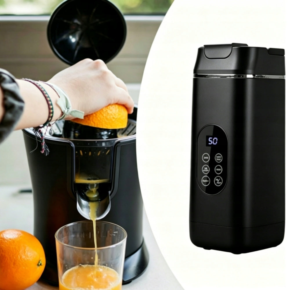 Rechargeable Portable Blender Self-Cleaning Function, Safe Black Brand no brand