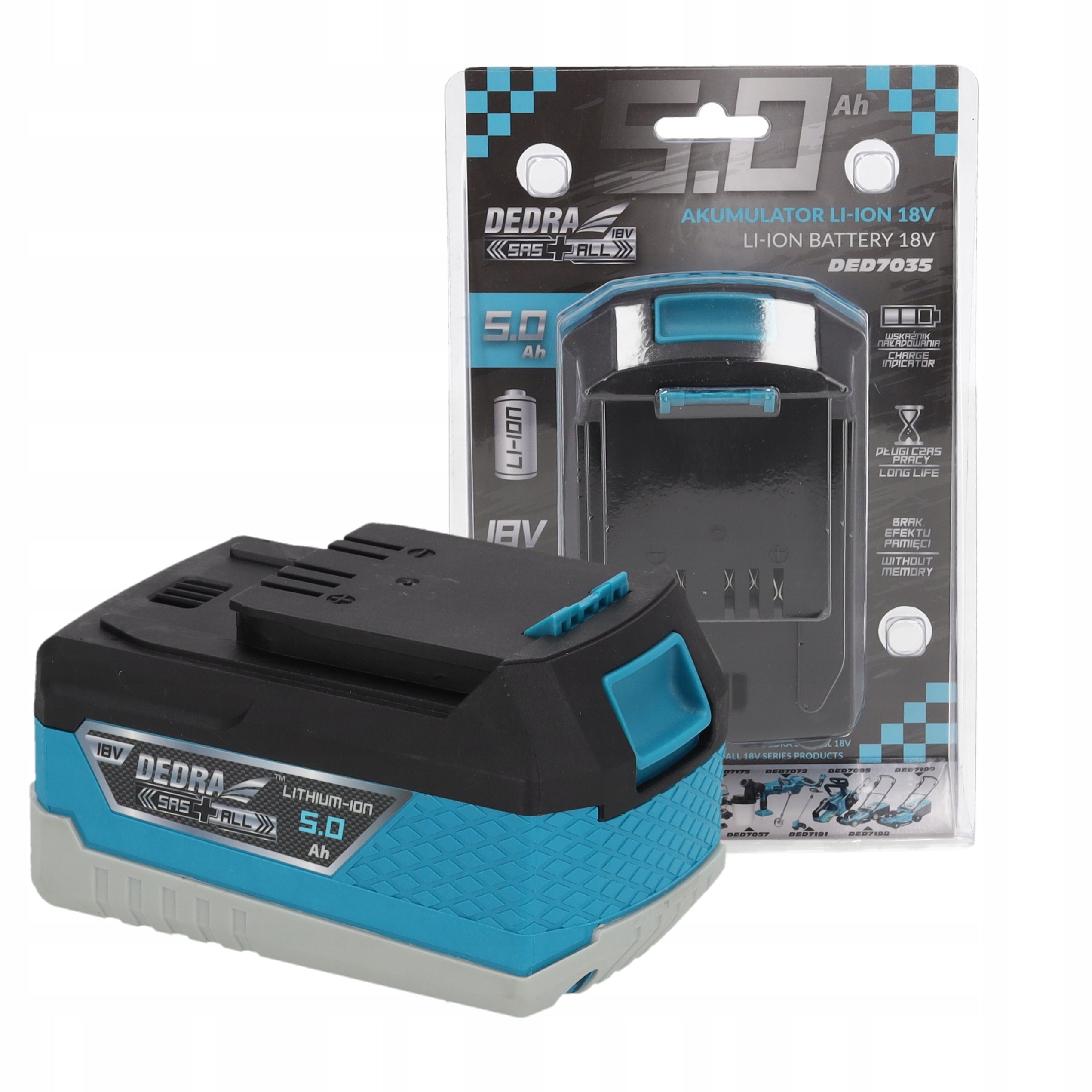 Rechargeable battery, DEDRA SAS+ALL DED7035 5.0Ah LI-ion battery