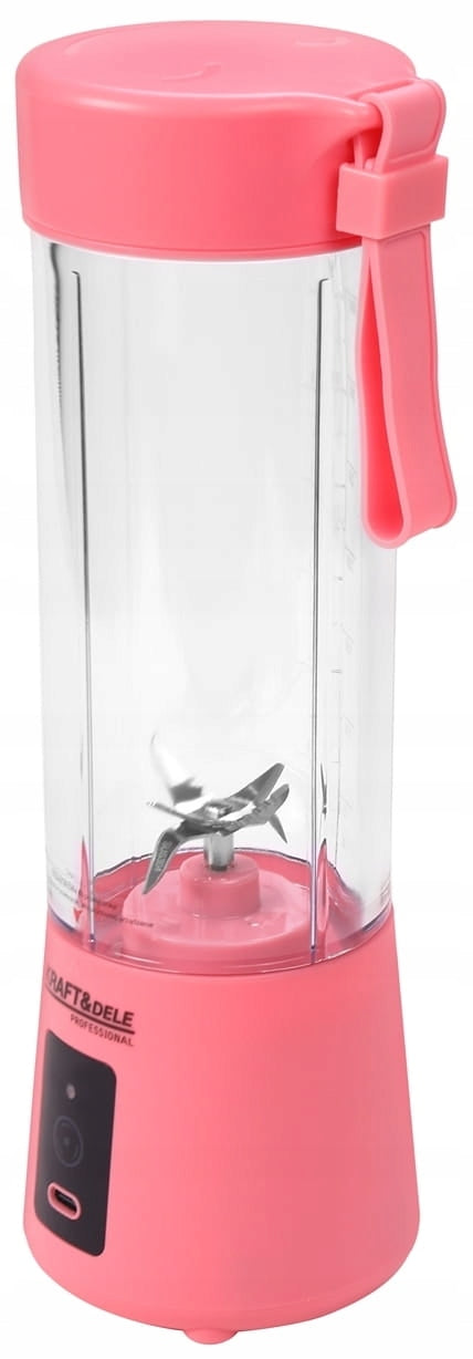 Rechargeable blender USB-C 400ml / 2x3000mAh pink KRAFT&DELE KD4173 Manufacturer code KD4173