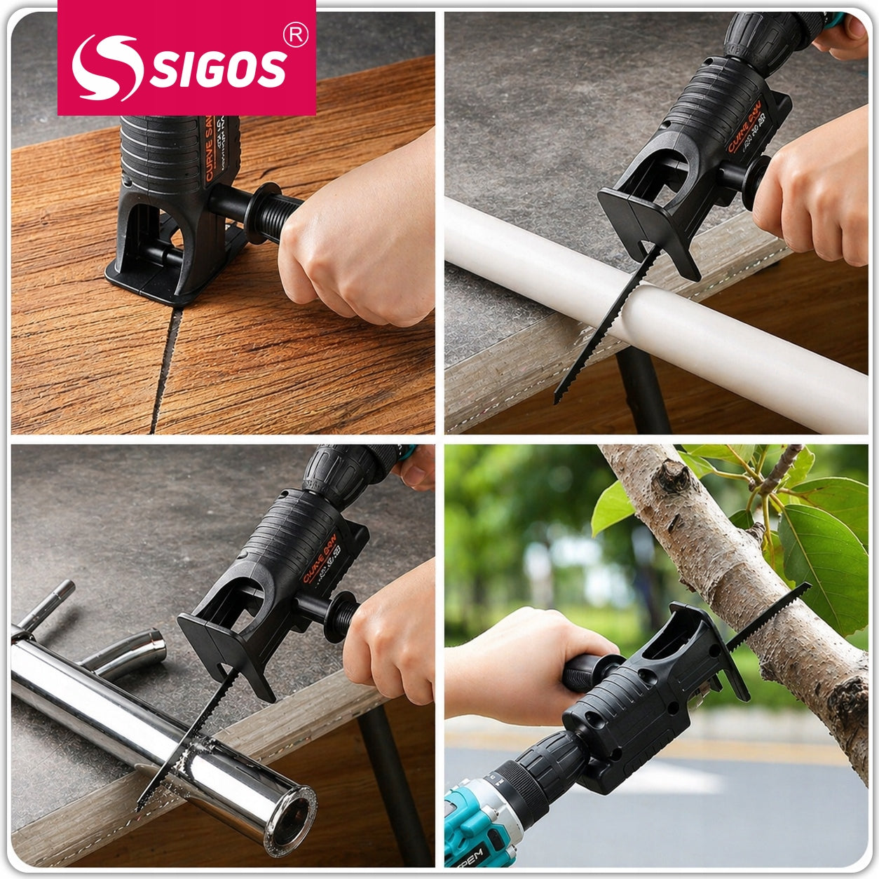 Reciprocating saw for drill attachment adapter cutting wood metal Packaging status original