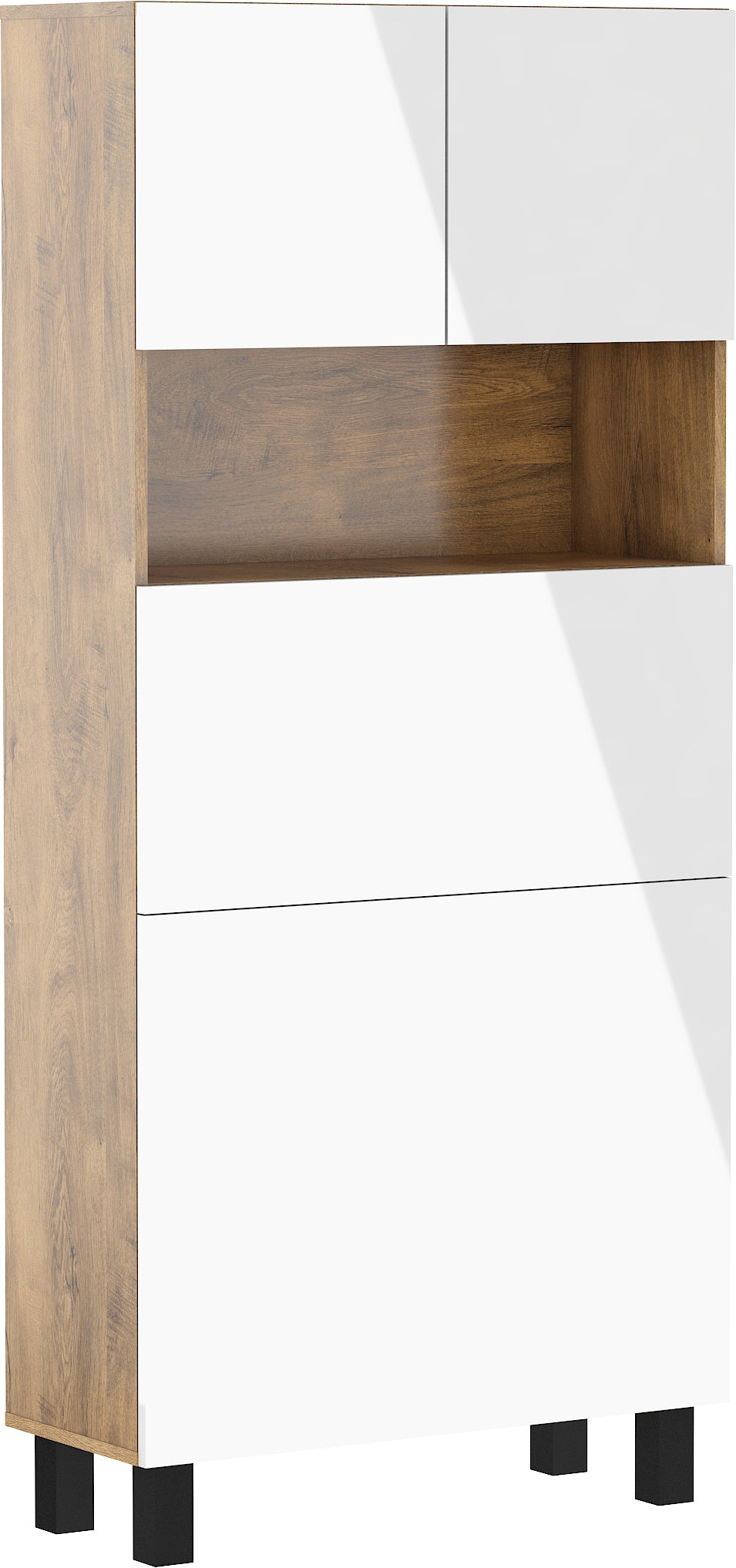 Reclining desk bookcase youth HOMI office burgundy oak/white gloss Brand Homlando