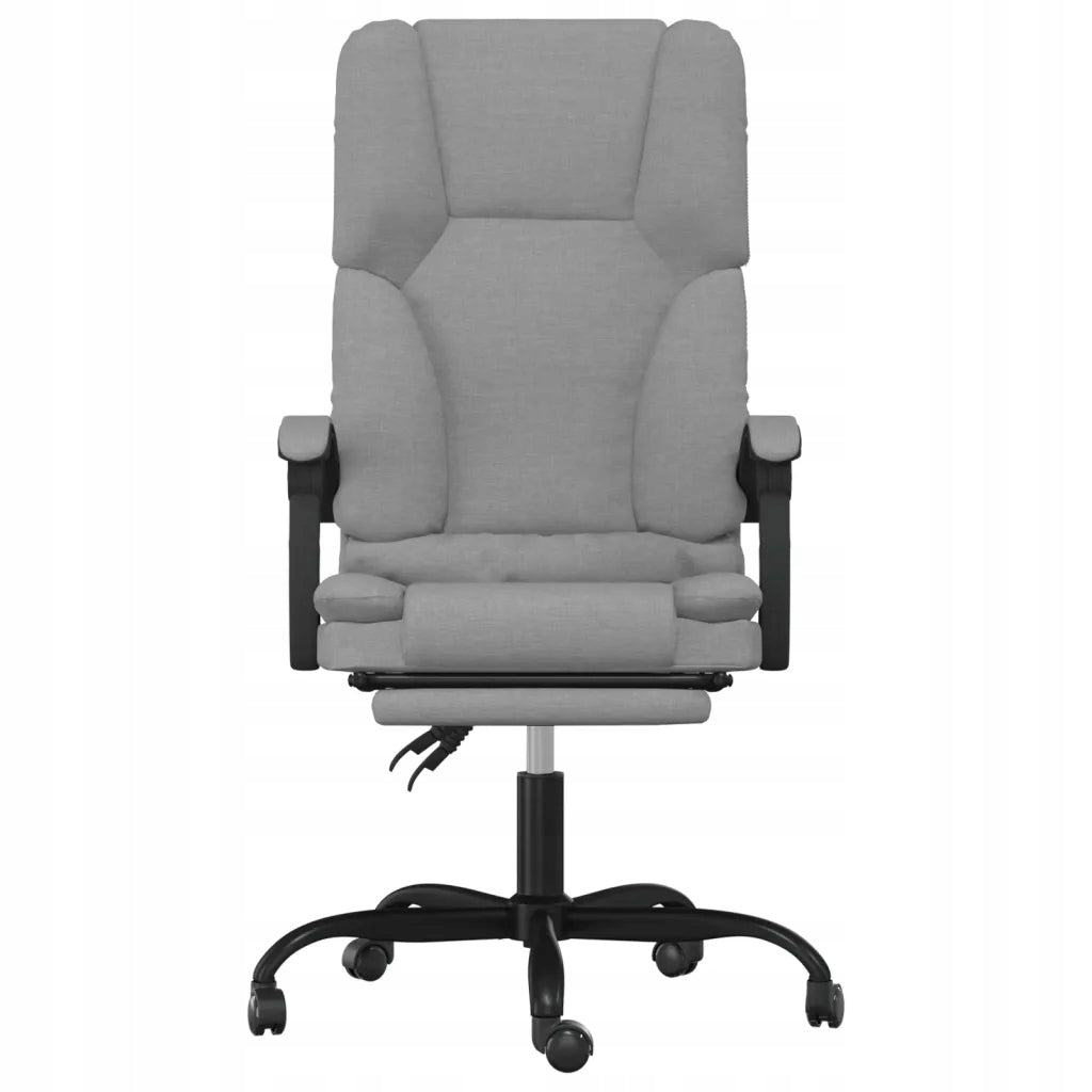 Reclining massage chair, light grey, fabric upholstered Manufacturer code 372453
