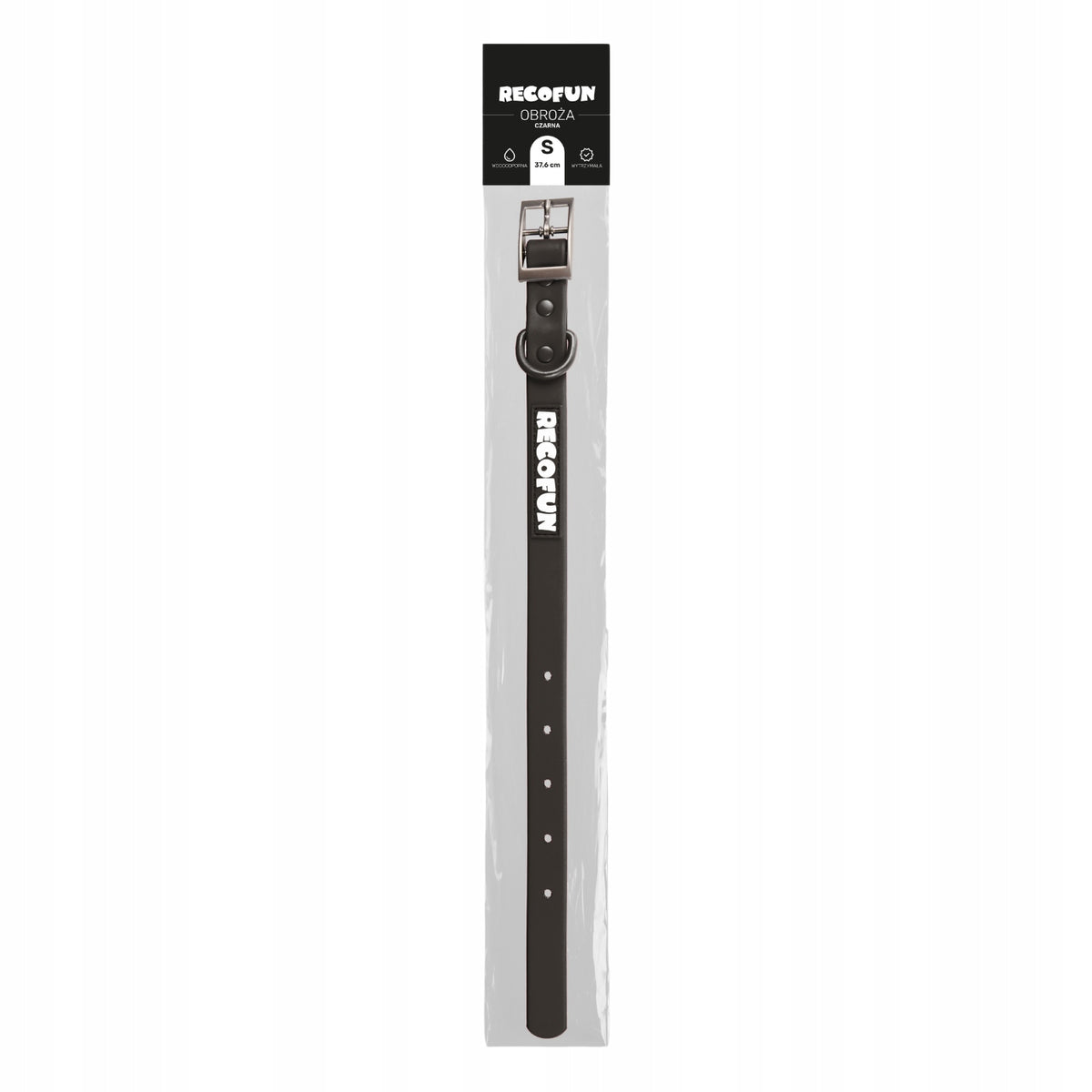 RecoFun PVC collar XS black 31 cm