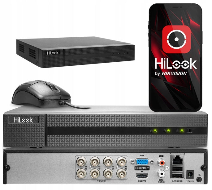 Recorder Monitoring AHD TVI DVR-208Q-M1 HiLook by Hikvision for 5MP cameras