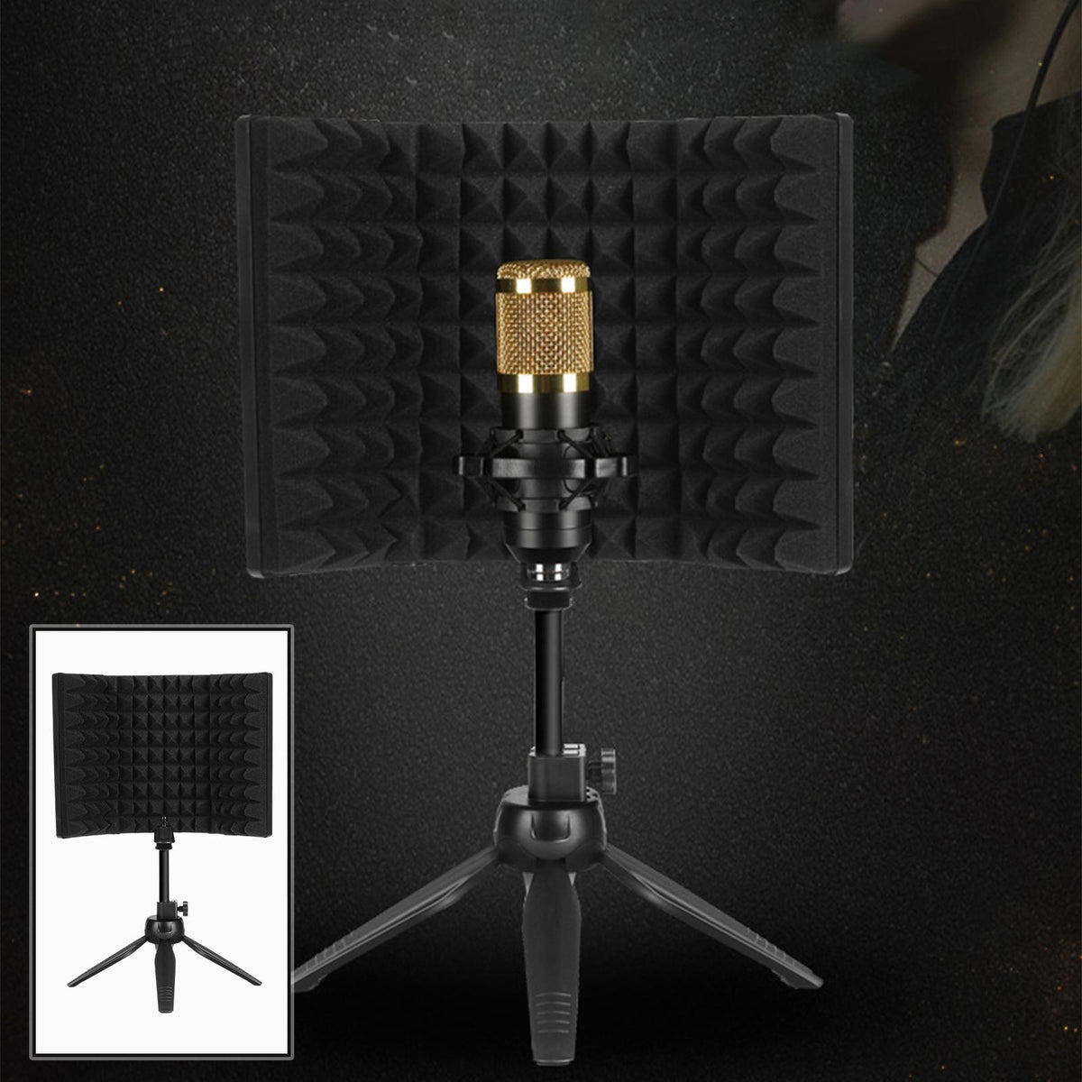 Recording Microphone Isolation Shield,High Density Absorbent With stand Brand no brand