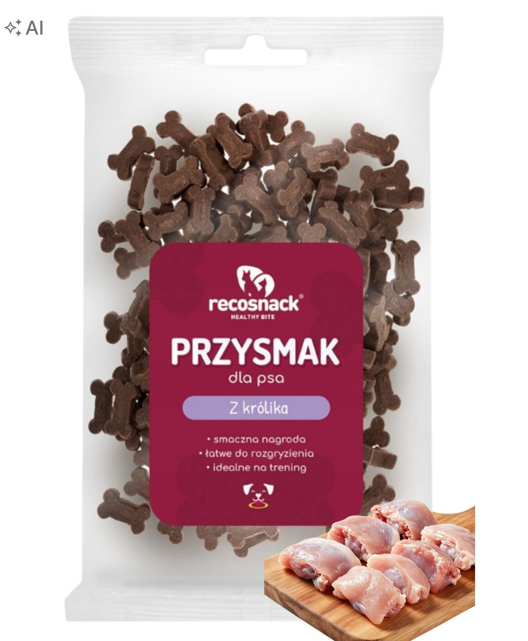 Recosnack Meat cubes with rabbit 20g