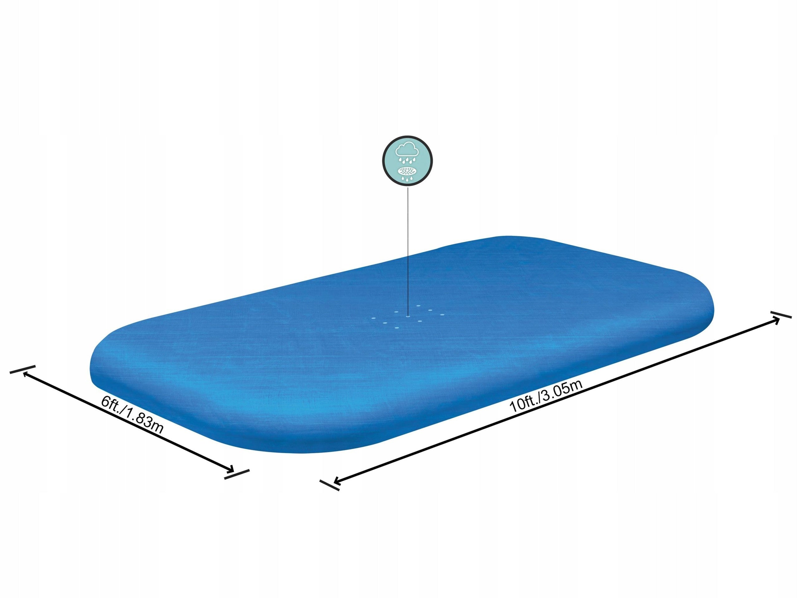 Rectangular BESTWAY COVER 340 x 230 for pool inflatable POOL COVER Product weight with unit packaging 0.823 kg