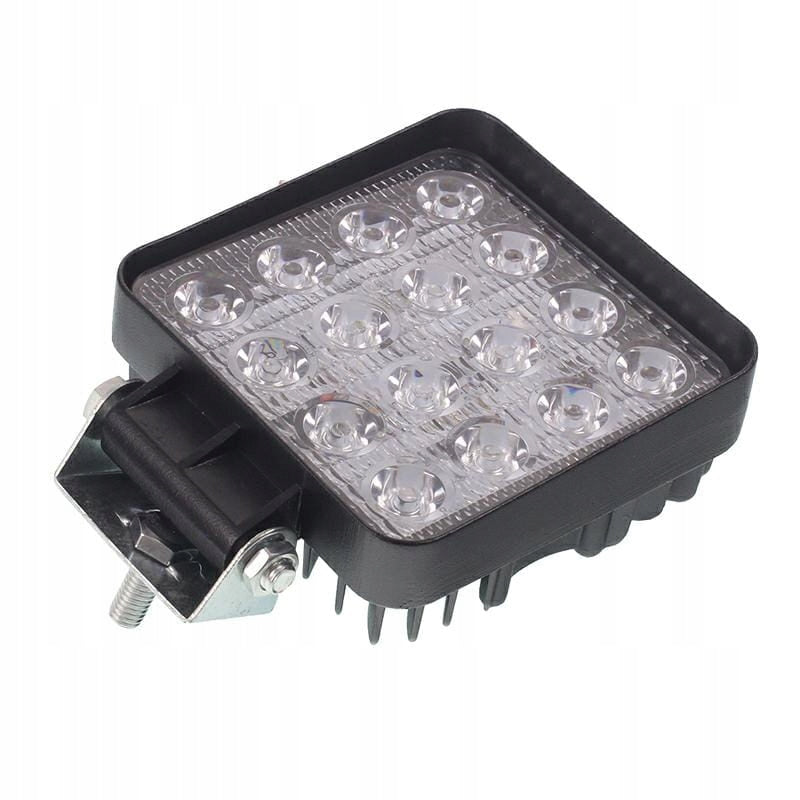 Rectangular LED work lamp without holes, diffused lighting Brand MTX