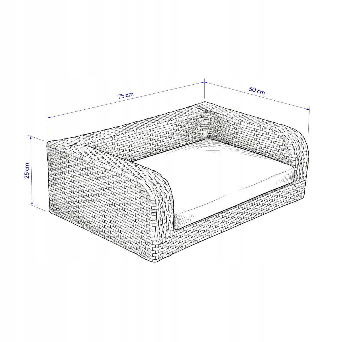 Rectangular bed basket Brand Bottari