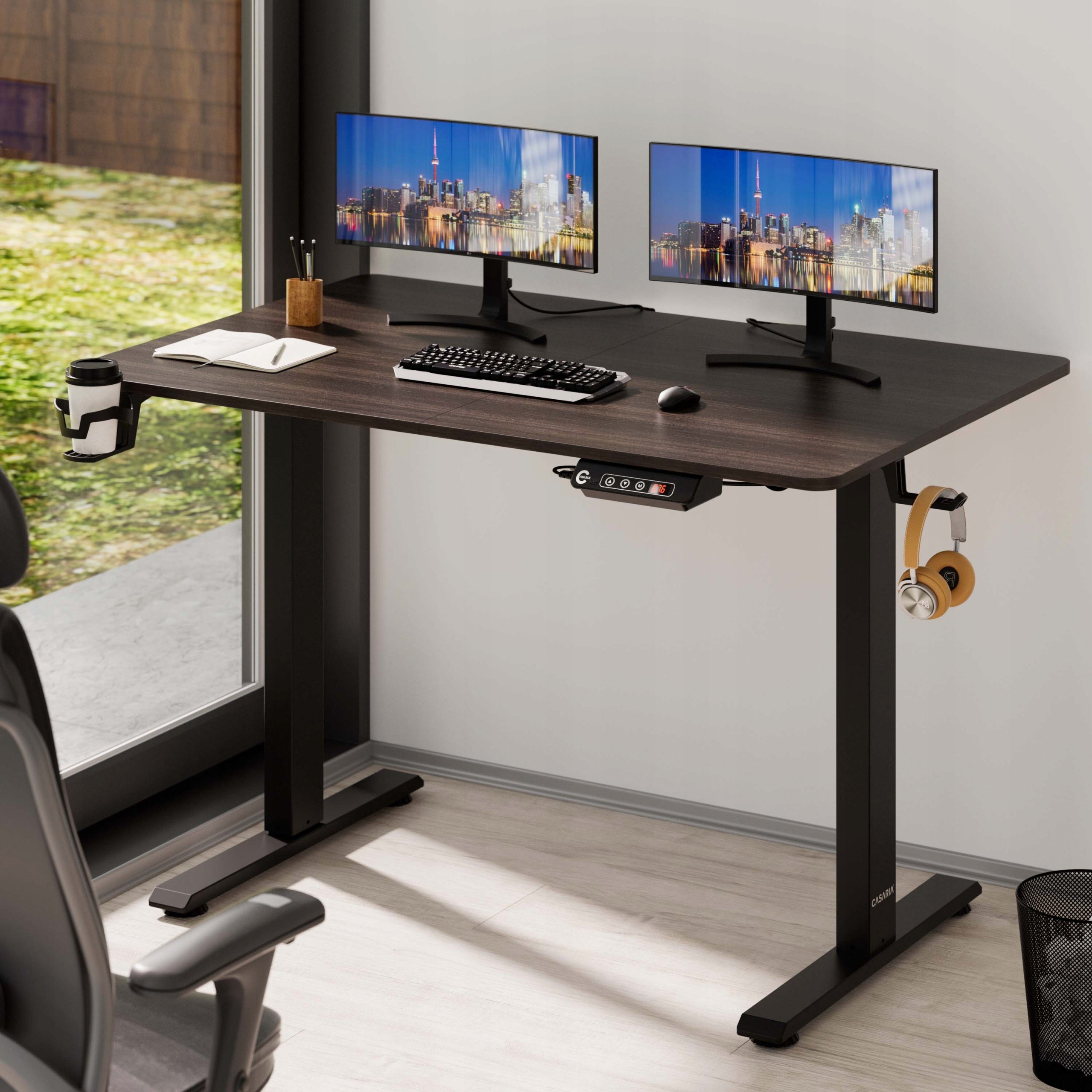 Rectangular desk Casaria 110 x 60 x 73 cm shades of brown EAN (GTIN) 4251779110735