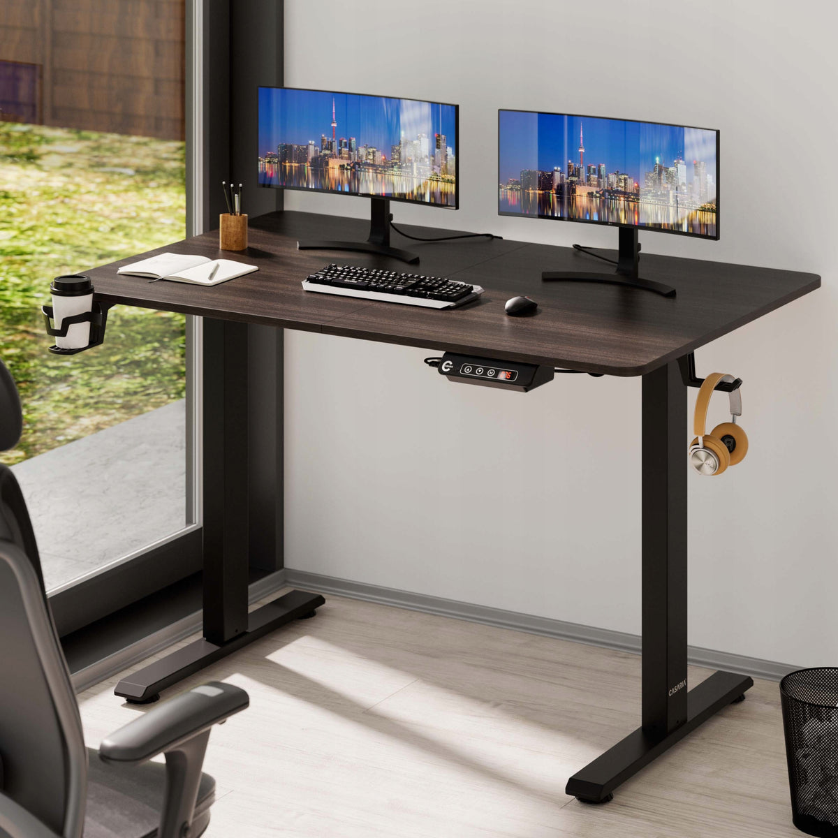 Rectangular desk Casaria 110 x 60 x 73 cm shades of brown EAN (GTIN) 4251779110735