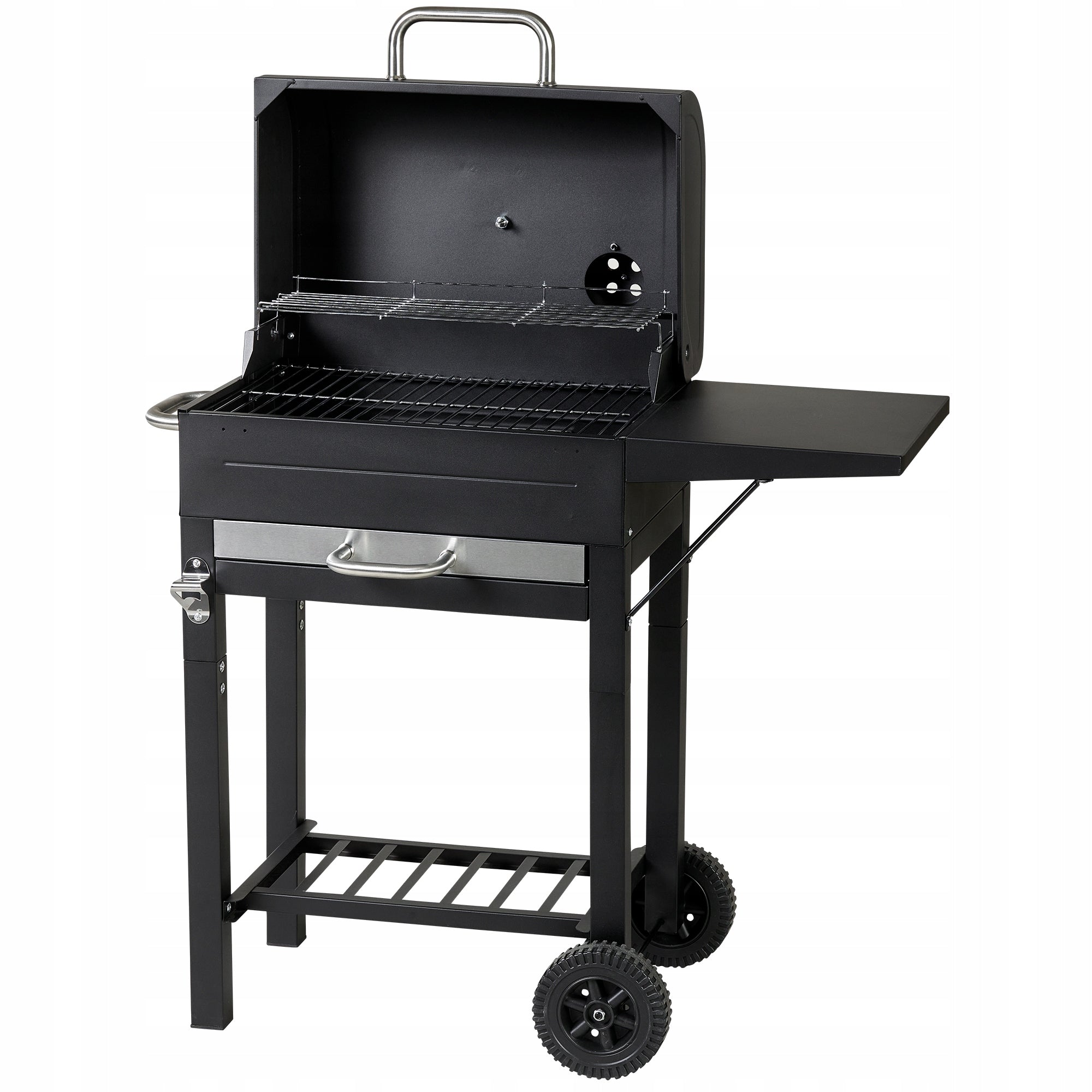 Rectangular grill with lid on wheels Master Grill&Party