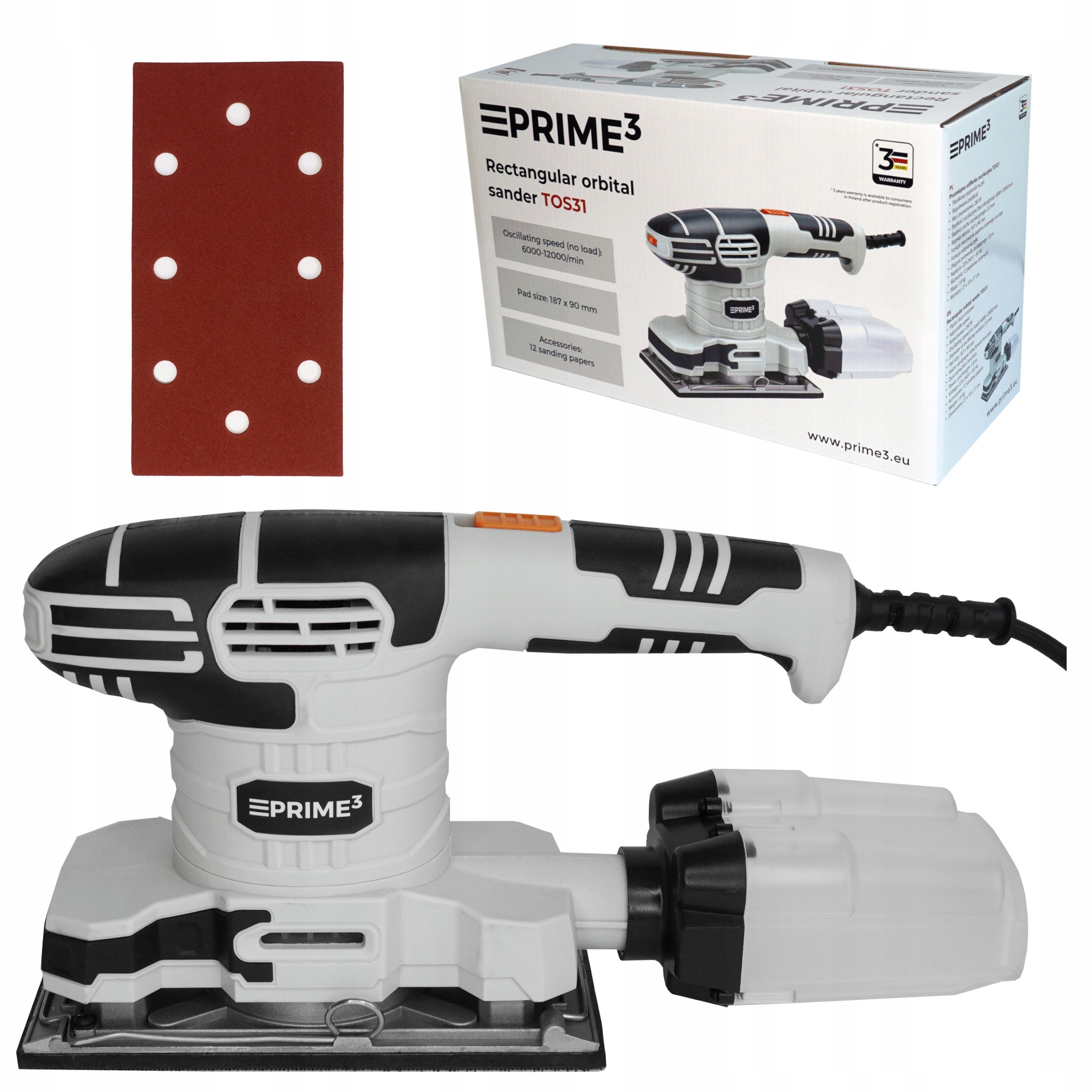 Rectangular oscillating grinder PRIME3 TOS31 260W speed control,