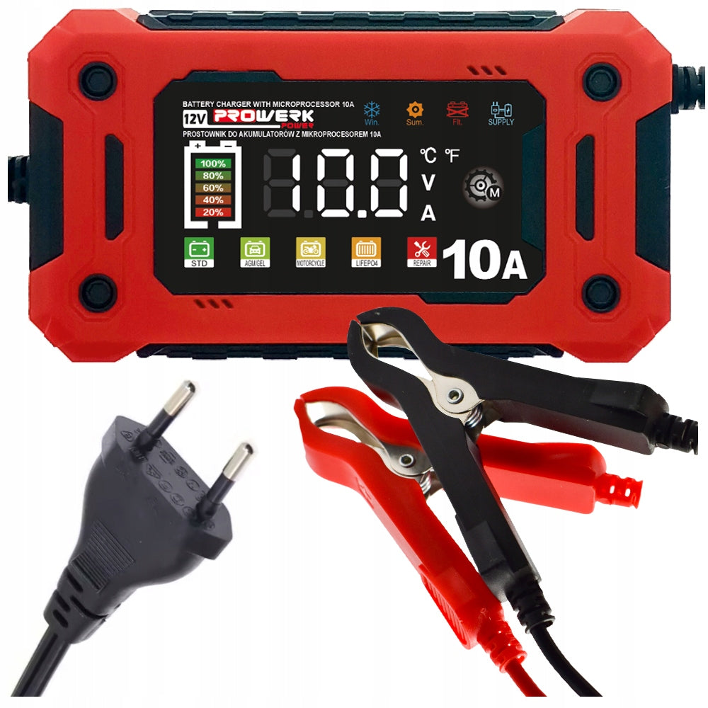 Rectifier 12V 10A Microprocessor AGM GEL EFB LiFePO4 Car Charger