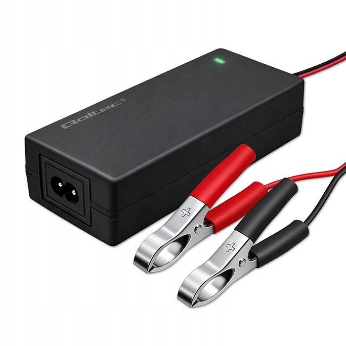 Rectifier 12V 2A 24W AGM GEL STD Automatic With LED Charger 1.8m Qoltec
