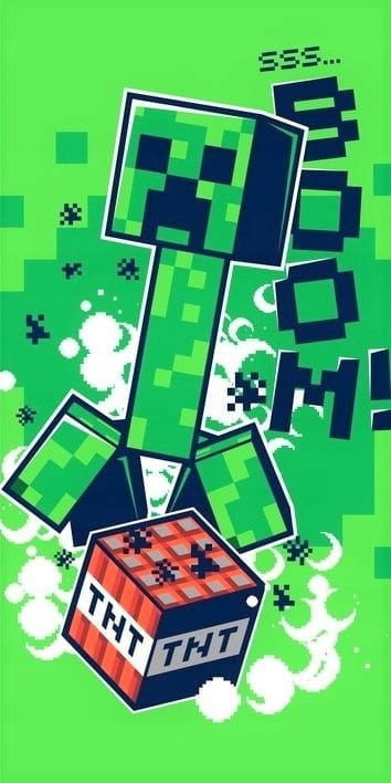 Vaikiškas rankšluostis Minecraft, 70x140 cm