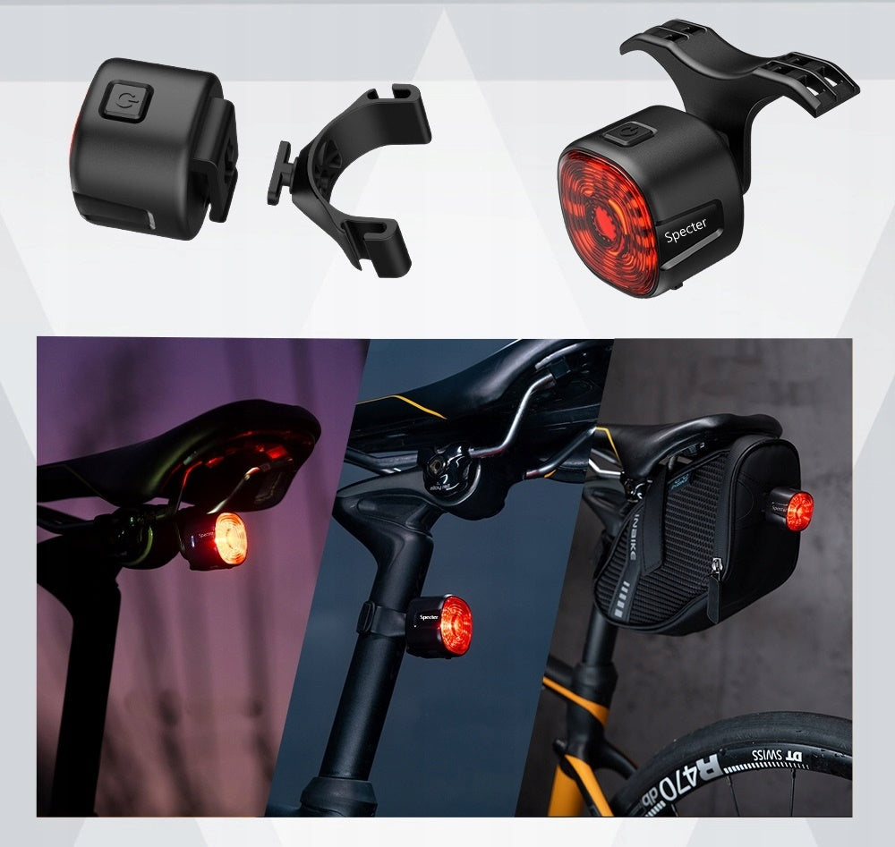 Red Bike light SPECTER WT09 rear USB C battery 100 hours Kind rear-facing