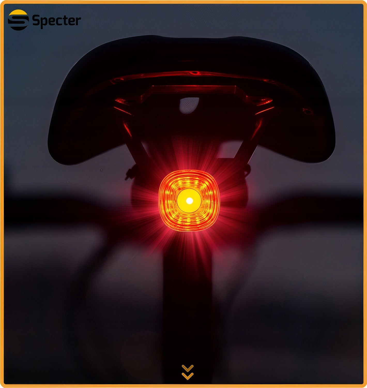 Red Bike light SPECTER WT09 rear USB C battery 100 hours Light source LED