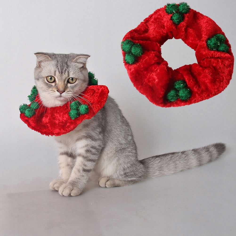 Red Christmas Cat Collar Holiday Pet Costume Accessory for Cats and Dogs Manufacturer code 3836284