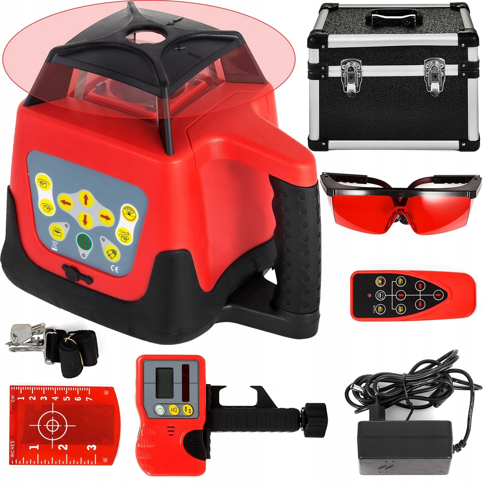 Red Laser Level Rotary Self Leveling Receiver Remote Control Case EAN (GTIN) 840281560592