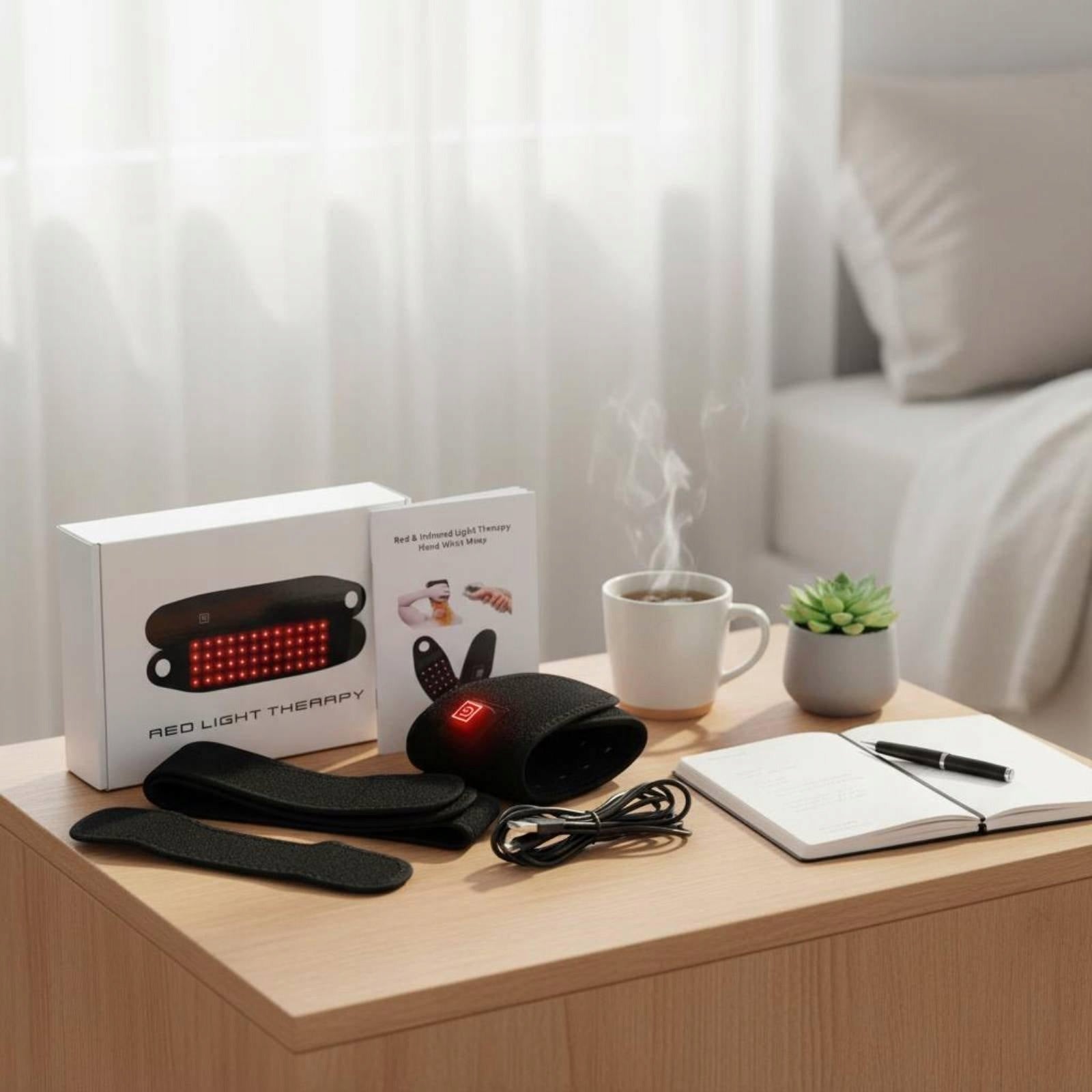 Red Light Wristband Double Range 660nm 850nm Therapeutic Light Brace Time Medical device no