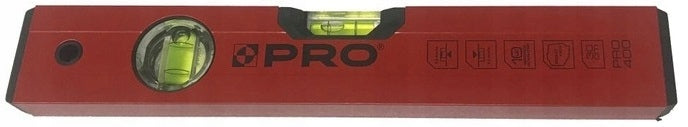 Red aluminum spirit level PRO 400 30cm PRO
