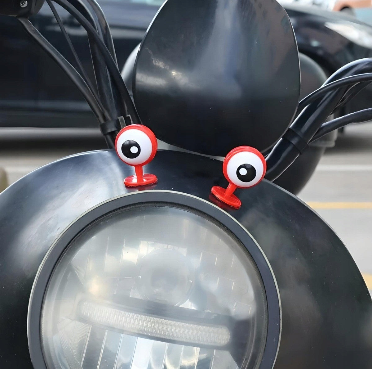 Red eyes for helmet 2 pcs - Be yourself Color red