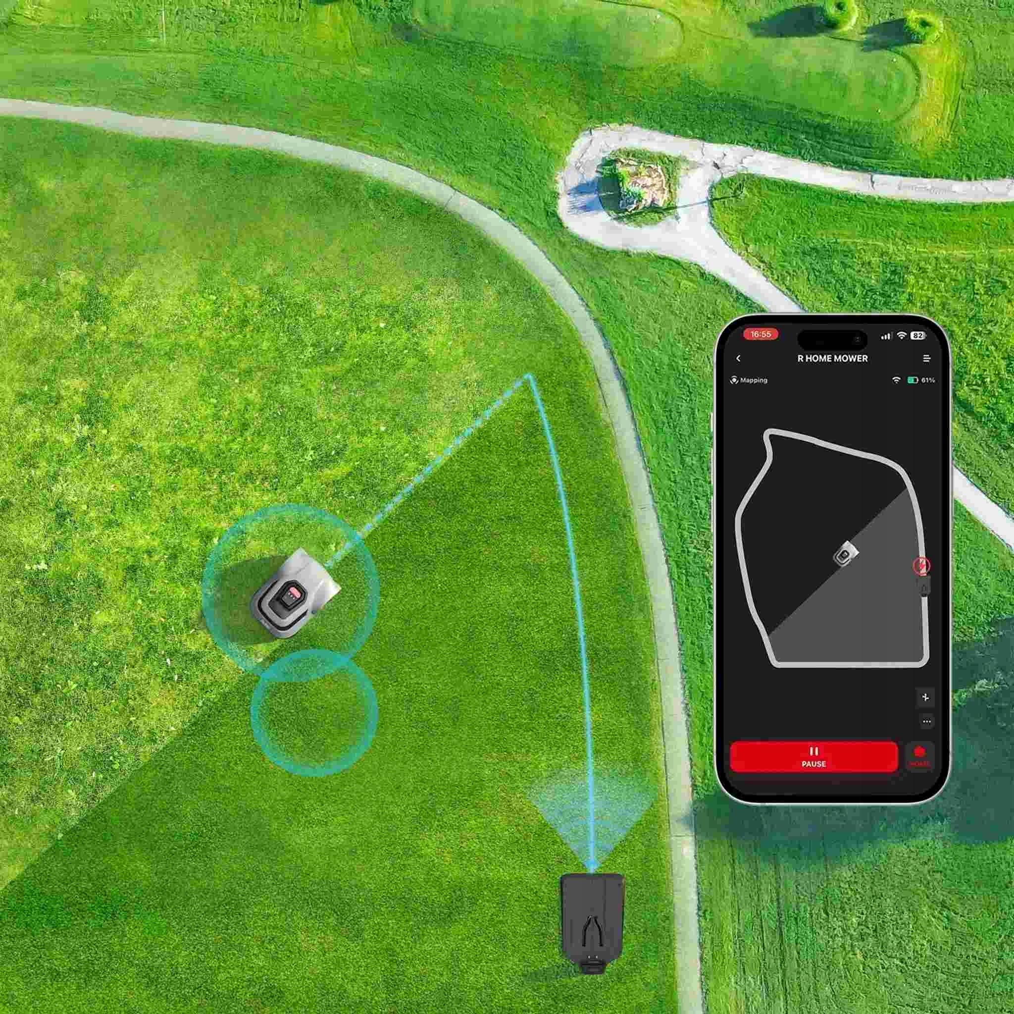 Redkey MGC500 Robot Lawn Mower 800m² C-ToF Navigation App 45% Slope Model MGC500