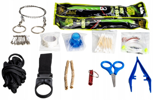 Redleaf Survival Kit Max 32 ELEMENTS KNIFE FLASHLIGHT SAW FIRST AID KIT BAG Manufacturer code RL-Zestaw surviwalowy Max