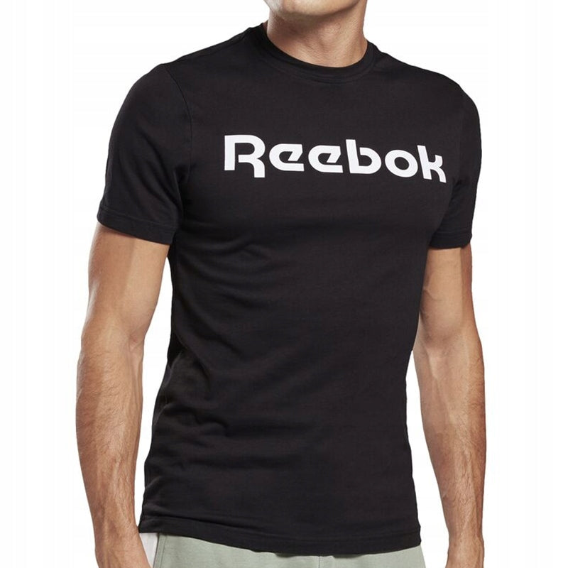 Reebok Gs Linear Re GJ0136 Herren Freizeit-T-Shirt, Schwarz 