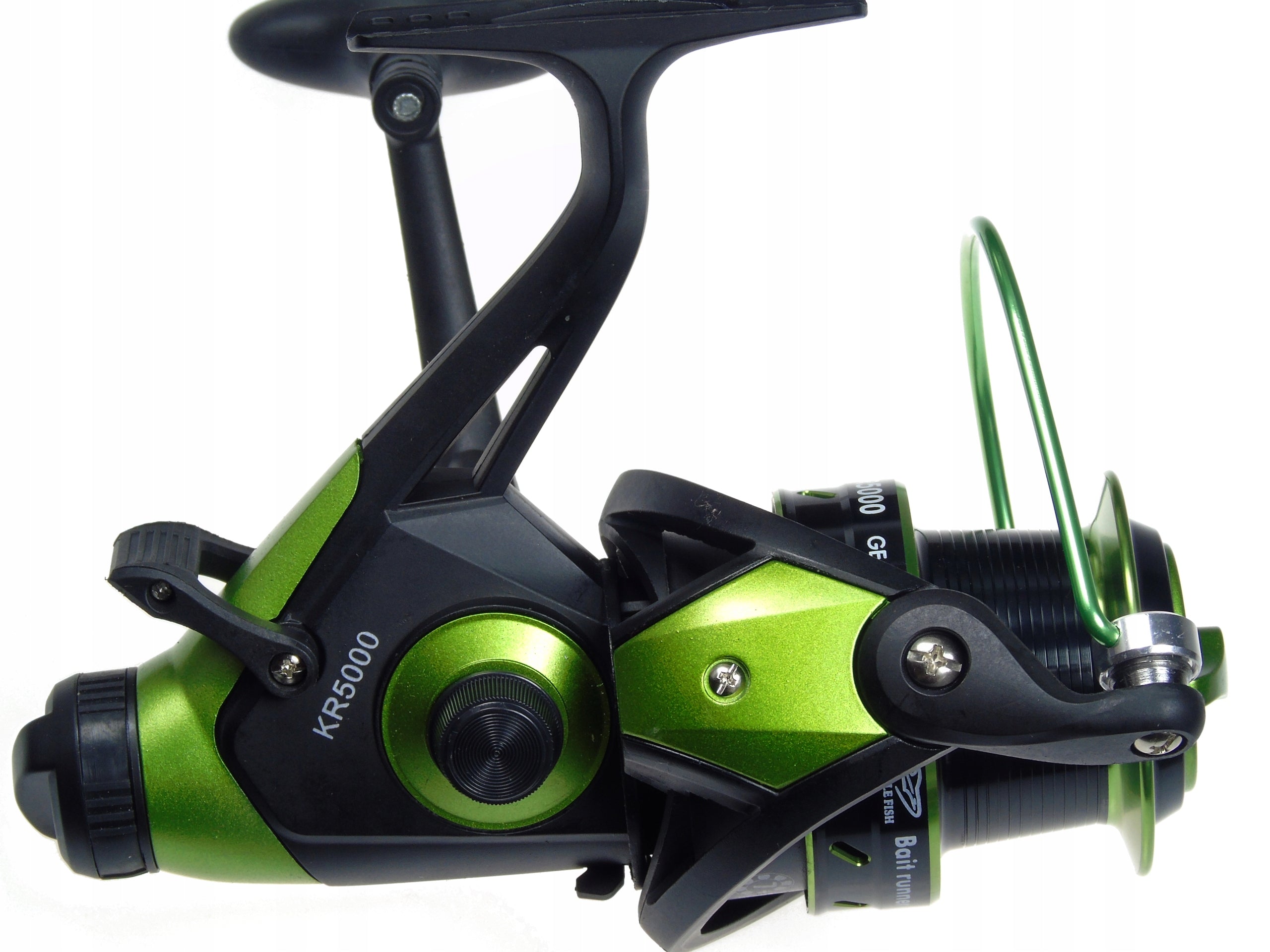 Reel KR 5000 free gear FEEDER 7 + 1 bearings GREEN RUNNER Carp carp Gear ratio 5.2:1