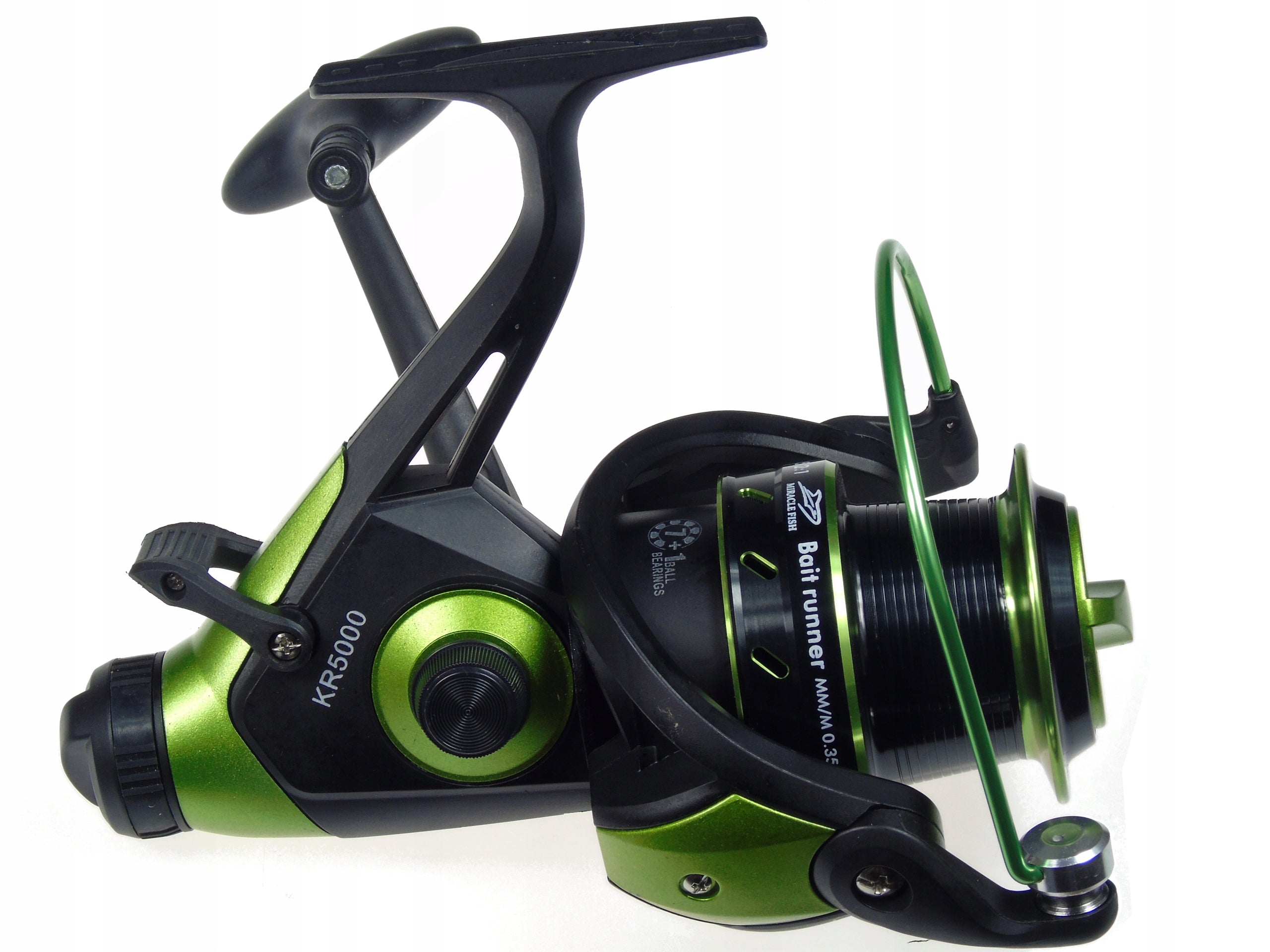 Reel KR 5000 free gear FEEDER 7 + 1 bearings GREEN RUNNER Carp carp Number of ball bearings 7