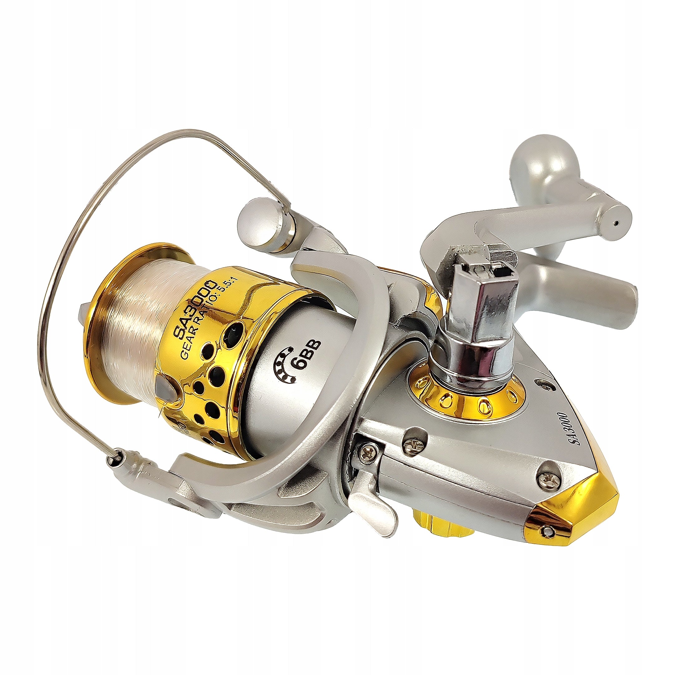 Reel SA 3000 5.5:1 6 bearings front brake + line Miracle Fish Model MF-SA3000