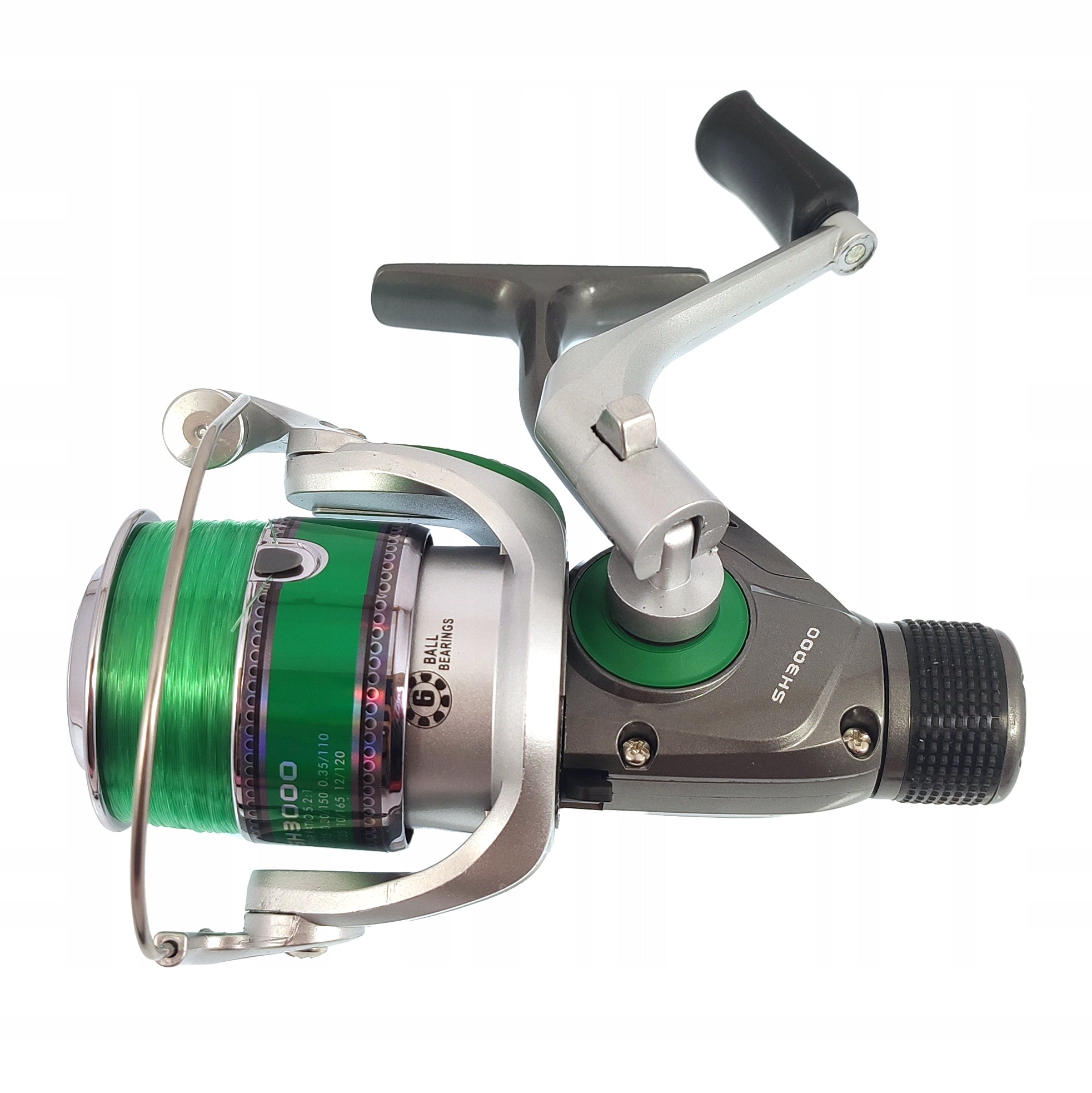 Reel SH3000 5.2:1 with Line 6 Bearings Rear Brake Miracle Fish Gear ratio 5.2:1