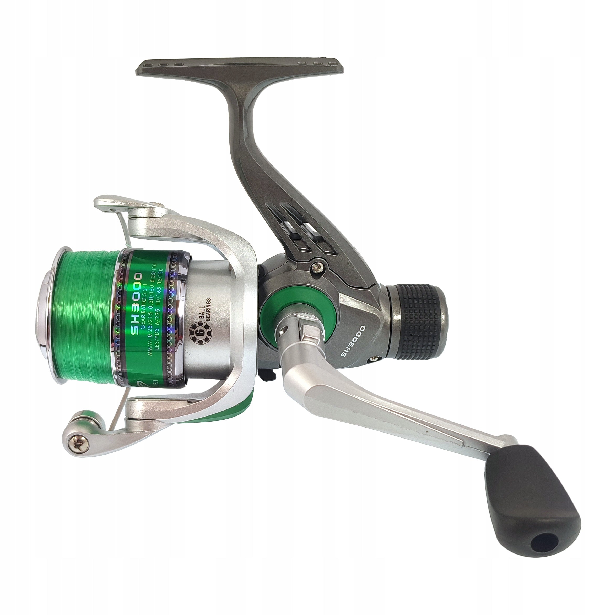 Reel SH3000 5.2:1 with Line 6 Bearings Rear Brake Miracle Fish Manufacturer code MF-SH3000