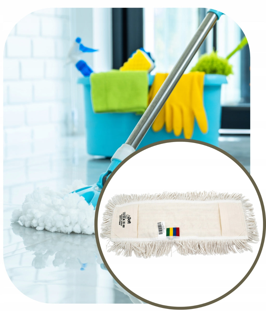 Refill for Flat Mop Cotton Pocket Overlay Soft Standard 40cm Manufacturer code 40cm Standard