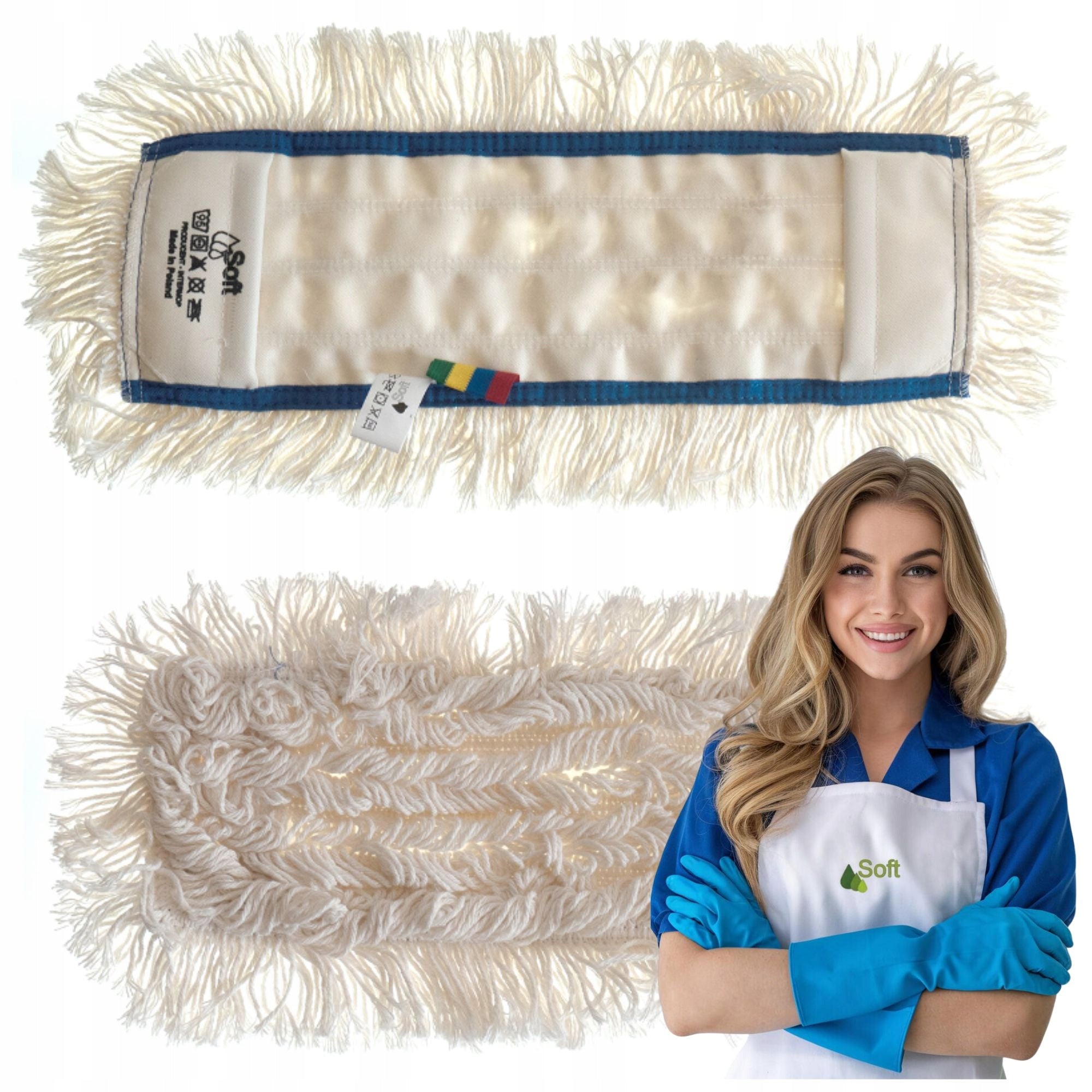 Refill for Flat Mop Cotton Pocket Universal Absorbent 40cm