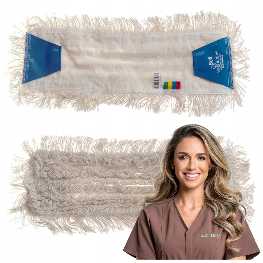 Refill for Flat Mop Soft Cotton Cliper Standard Washing up to 95°C 50cm
